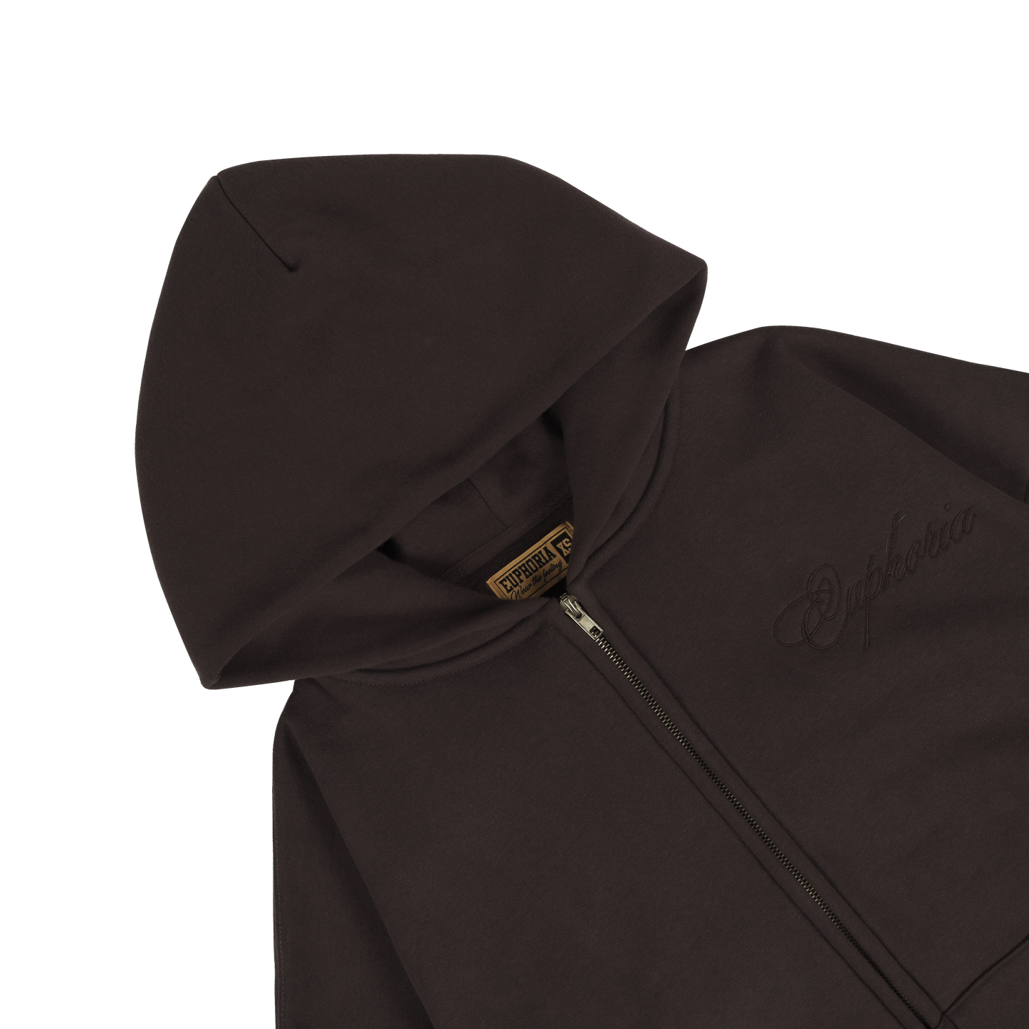 BROWN ZIP-UP